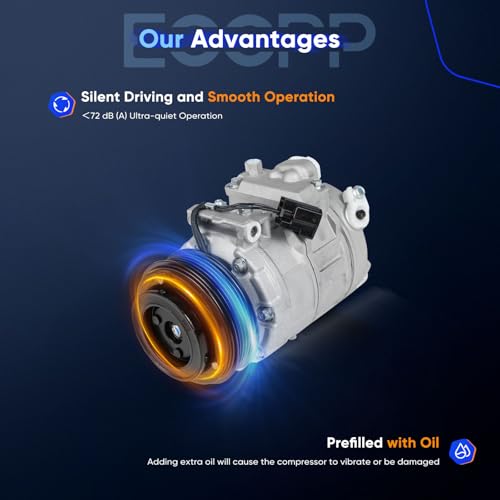 Image of ECCPP AC Compressor with Clutch Fit for Cadillac STS 3.6L 2005-2011 | Fast Cooling Air Conditioning Compressor