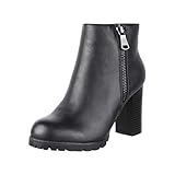 Elara Damen Stiefeletten Ankle Boots Chunkyrayan 2018 C223-Black-39