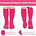 Sarfel Girls Softball Socks for Girls Youth Softball Socks Hot Pink, 3-6 Years