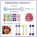 FIRSAUKI Candy Color Tongue Rings Set Ball Tongue Barbells Nipple Ring Piercing Jewellery 14G Surgical Steel Tongue Bars Clear Acrylic Plastic Nipple Rings Glow In Dark Marble Tongue Jewelry