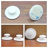 LizCeyMD 20 Pcs Self-Adhesive Handles Strong Instant Cabinet Handle Pulls Plastic Round Drawer Knobs Stick-on Handles Cupboard Knobs for Cabinets Windows Mirror Sliding Doors - Image 5