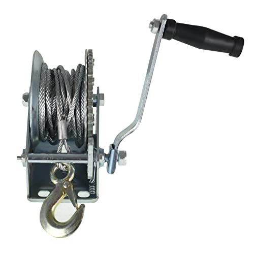 Winche manual de acero 1600 lbs con cable acero 10 m miniatura 3