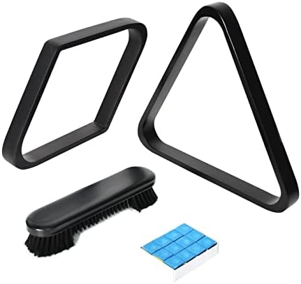 MoyanSuper Solid Wood Pool Ball Rack Billiard Ball Triangle Rack, Diamond Rack, Pool Table Ball Holder Positioning Rack,2-1/4" Pool Ball Rack (Black Triangle & Diamond Rack)