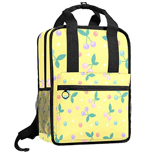 Sac à dos garçons motif crânes jaune pour l'école et les sorties