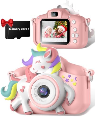 Gofunly Kinderkamera Digitalkamera mit 2,0-Zoll-Bildschirm & Karte | 1080P HD Kinder Kamera mit Selfie, Spielzeug für 3 bis 12 Jahre Jungen Mädchen, Geburtstagsgeschenk und Weihnac