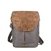 Produktbild Zwei Damen City-Rucksack Olli O12 Rucksack (7 L) im Retro-Look mit Blumenanhänger im Canvas-Style mit Lederoptik, Hauptfach mit Reißverschluss, gepolstertes Laptopfach, wasserabweisend (stone)