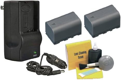 High Capacity Lithium Ion Replacement Compatible with JVC BN-VF815US - 2 Batteries (1500Mah) + AC/DC Rapid Travel Charger