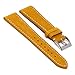 StrapsCo Classic Suede Leather Quick Release Watch Band Strap - Orange - 18mm - Short Length