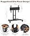 Rolling TV Stand, Portable Mobile Floor Confidence Monitor Stand on Wheels for 32-75 Inch Flat Screen TVs, Low Profile TV Cart with Height and 90° Viewing Angle Adjustable, Max VESA 600x400mm, 100lbs