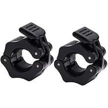 1 Inch Barbell Collars Clamps 2 Pack, Quick Release Locking Barbell Clips for 125mm Standard Weight Bars, Non-Slip Exercise Collars for Weightlifting, Fitness Training, Gym Workout