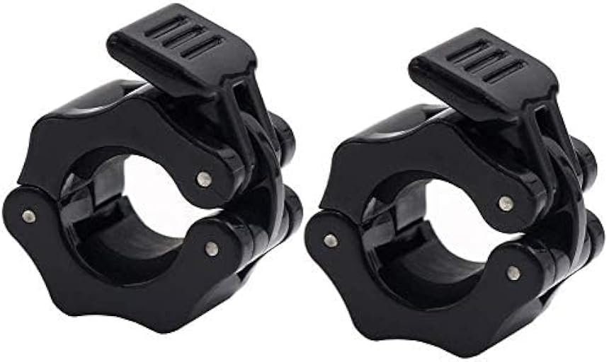 1 Inch Barbell Collars Clamps 2 Pack, Quick Release Locking Barbell Clips for 1”(25mm) Standard Weight Bars, Non-Slip Exercise Collars for Weightlifting, Fitness Training, Gym Workout