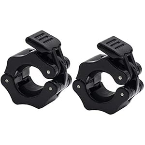 1 inch Barbell collars clamps 2 pack Barbell Clamp, Exercise Collars 1″(25mm) Quick Release Pair of Locking Collar Clips for Workout Weightlifting Fitness Training