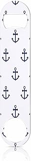 Anchors Stainless Steel Bottle Opener Nautical Anchor Hook Marine Cruise Symbol Boat or Ship Flat Beer Bottle Opener Keychain for Home Kitchen Bar Restaurant Party Birthday Gift