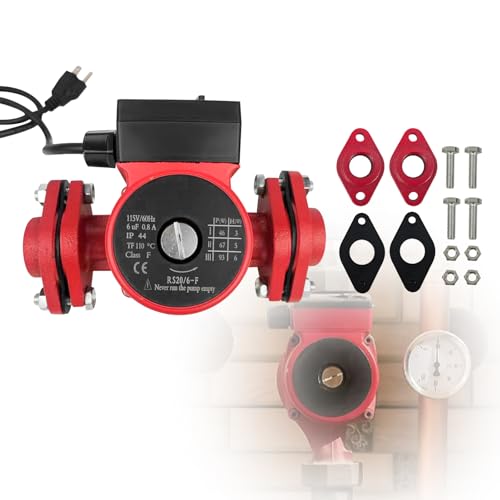 Yainetan 59896773 UPS15-55SFC Circulator Pump 1/12HP 115V 60Hz 3-Speed 58/77/87W Hot Water Recirculating Pump for Hydronic Radiant Floor Domestic Hot Water Systems Circulation Pump