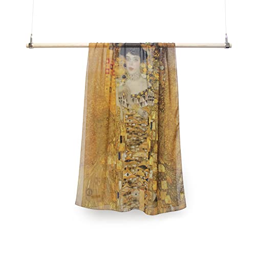 NEOVAT】chiffon long Scarf for women Famous Art Painted Scarves (Van Gogh & Monet & Klimt)4
