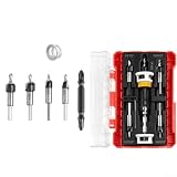 Niceminiwall 5-teiliges Senker-Bohrer-Set aus HSS mit 82° Winkel