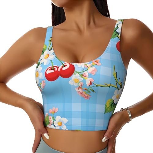 Camiseta sin mangas para mujer Mexpekil con estampado de hojas tropicales abstractas para gimnasio
