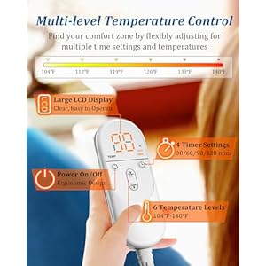 Heating Pad for Neck and Shoulders and Back, Birthday Gifts for Women Men Mom Dad Her Him Wife, Heating Pad for Back Pain Relief, Electric Heat Pad, 6 Heat Settings 4 Timers Auto-Off, 22" x 37" Blue Heating Pad for Neck and Shoulders and Back Birthday Gifts for Women Men Mom Dad Her Him Wife Heating Pad for Back Pain Relief Electric Heat Pad 6 Heat Settings 4 Timers Auto Off 22 x 37 Blue