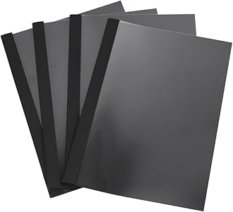 RAYSON Thermal Binding Cover, 3mm, 25 Sheets Binding Capacity, A4, Black, Pack of 25