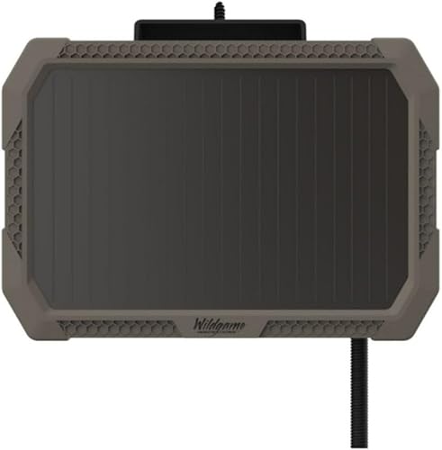 Miniatura 2 de Wildgame Innovations Paquete de batería solar Sol-Pak duradera, panel de energía solar de 12 V, batería recargable y cable aislado de 3 pies,