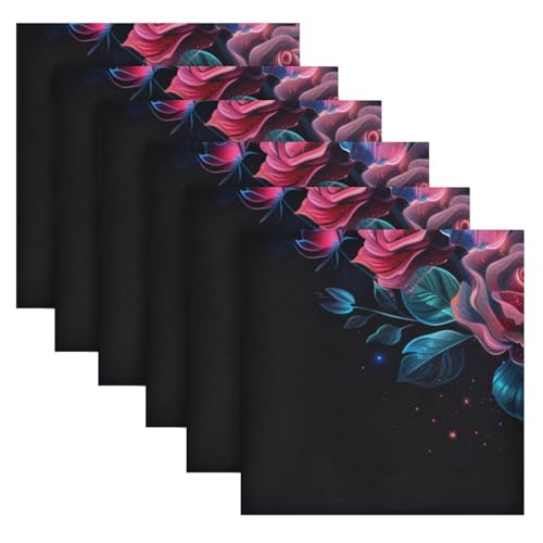 Servilletas de tela multicolor pack x6 20 x 20 in miniatura 2