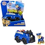 PAW PATROL Chase-Figur mit Polizei-Fahrzeug, stabiles Basis-Fahrzeug, authentisches Spielzeug zur Serie für Kinder ab 3 Jahren