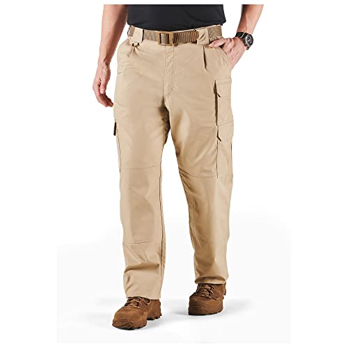 5.11 Tactical Men's Taclite Pro Work Pants, Lightweight Poly-Cotton Ripstop Fabric, 48 Unhemmed, Tdu Khaki, Style 74273L #TOP5