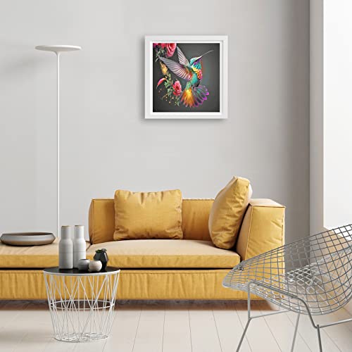 Stalente Diamond Painting Kits for Adults 5D DIY Diamond Art Kits for Beginners Round Full Drill Diamond Painting for Home Wall Decoration Gift 30x30cm Hummingbird - Image 4