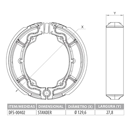 Patim Lona Freio Dia-frag Suzuki Katana Yes 125 Dfs-00402