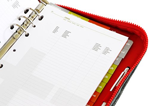 Agenda organizer nava passenger zip grey/red cod