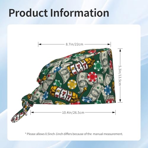 Image of Working Cap Scrub Cap with Sweatband Adjustable Unisex Women Tie Back Hat Nurse Surgical Caps