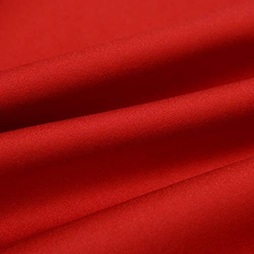 Blackout Window Valance For Kitchen Solid Rod Pocket Scalloped Valance Short Curtain 52 X 18 Inch Red 1 Panel #TOP3