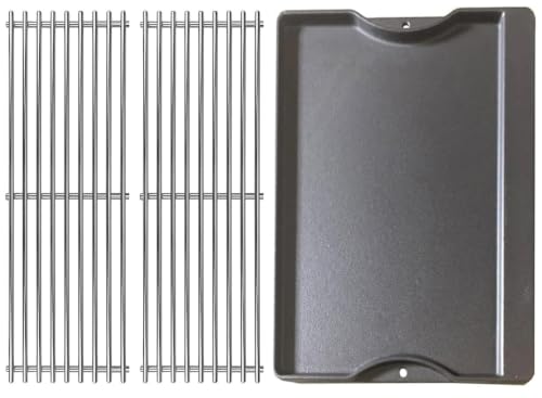 Shengyongh S66024 (4-Pack) 17 3/8' kit Replacement for Broil King Replacement Parts 3 4 Burner Baron Grill Grates Baron 320 9221-54 Baron 490 7120-64 Broil Mate 6120-64 Huntington Rebel