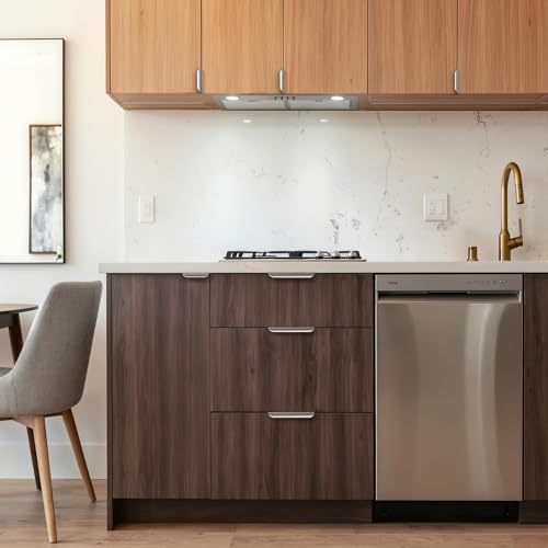 Image of Goldenwarm Brushed Nickel Cabinet Handles 3 Inch 10 Pack, Finger Pulls for Cabinets, Edge Pull for Dresser Drawers, Aluminum Alloy, Modern Kitchen Hardware for Dresser Bathroom Closet and Cupboard