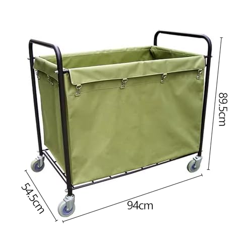 Grand panier à linge pliable double compartiment en inox à roues