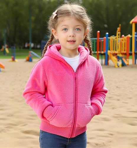 RAISEVERN Toddler Fleece Jacket Hooded with Cat Ears Cute Winter Zip-up Coat for Girls Boys Warm Casual 1-5T2