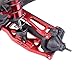 HobbyPark Aluminum Suspension Arms Kit w/Pins for Traxxas WideMaxx Upgrades Front and Rear, Replacement of 8995 8998 8999 (Red)