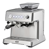Tru All-in-One Espresso Maker with Grinder and Steam Wand by Select Brands - Premium Espresso Machine with Coffee Grinder - Features Steam Controls, Removable Water Tank & Cup Warming Plate