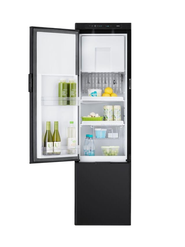 THETFORD Absorberkühlschrank N4141E+, 141 l, 56,1x41,8x150 cm, Gas/Strom, Mattschwarz, mit Gefrierfach, Automatisches Abtauen