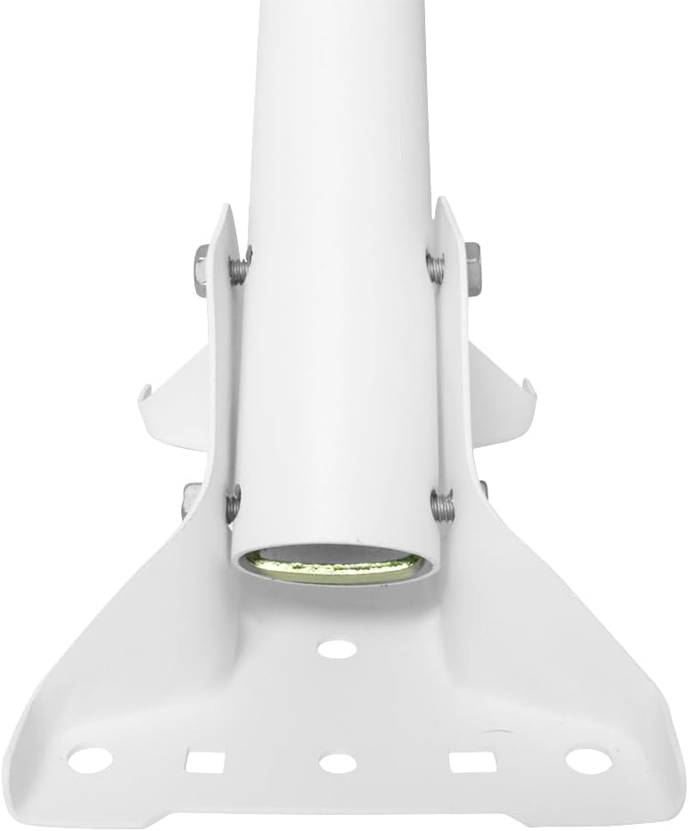 Skywalker 38" One-Piece J Pipe Mount Mast Antenna Mounting Pole with Powder Coated Paint Finish to Prevent Rust (1.66" Outer Diameter / White)