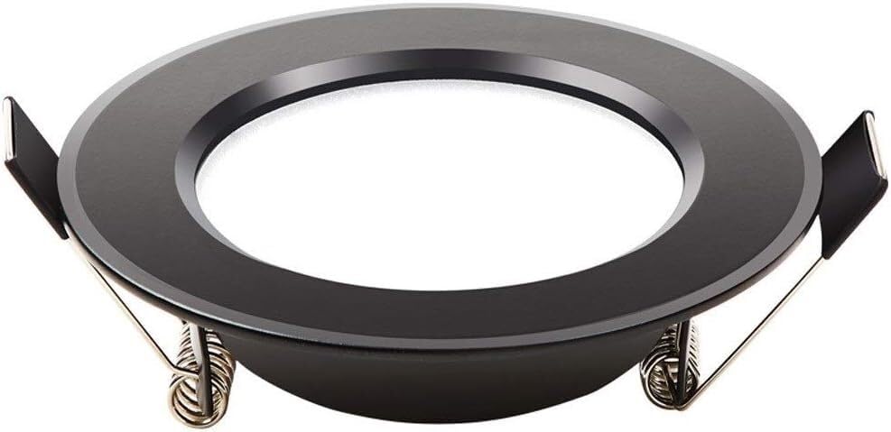 Foco empotrable LED Negro para Sala de Estar, hogar, con Orificio Redondo, luz de Techo, Pasillo,Warm Light
