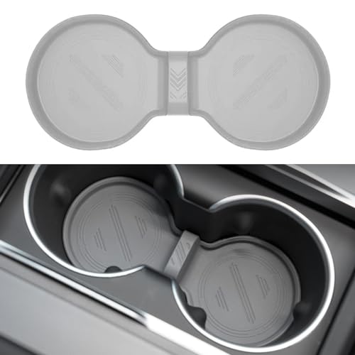 Portavasos para consola Tesla modelos 2022-2026 gris silicona