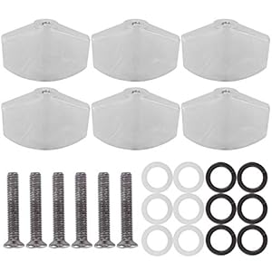 6 STKS Duurzame Gitaar Onderdelen Knoppen Stemsleutel Vervanging voor Akoestische Gitaar(White pearl)