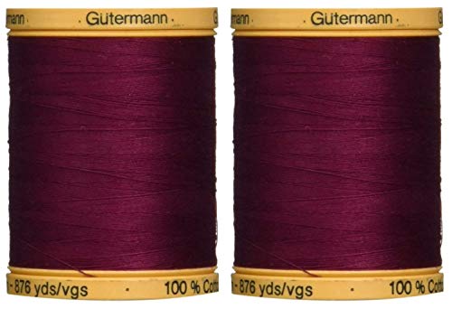 Gutermann 2-Pack hilo algodón natural 876 yardas rojo miniatura 1