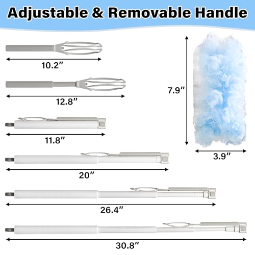 Image of Compatible Duster Refills for Swiffer: 360 Heavy Duty Disposable Microfiber - 20 Count with 1 Foldable Handle Ergonomic Design Efficient Cleaning for Home Offices Schools Commercial Spaces
