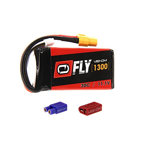 Venom Fly 30C 3S 1300mAh 11.1V LiPo Battery with UNI 2.0 Plug (XT60/Deans/EC3) - Compare to E-flite EFLB13003S20