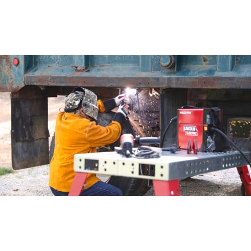 Image of Lincoln Electric Weld-Pak 90i MIG MIG /Flux-Cored Wire Feeder Welder and Patriot Auto Darkening, Variable Shade Welding Helmet Combo Pack, K5387-10