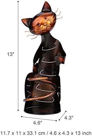 Kavolet Cat Wine Holder Stands Racks, Cat Wine Bottle Holders Novelty Metal Sculpture Wine Rack Collectible Figurines, Home Decoration Crafts, for Cat Lovers and Wine Lovers