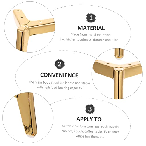 Patas de muebles de soporte triangular con base reforzada para elevar sofás y camas 4