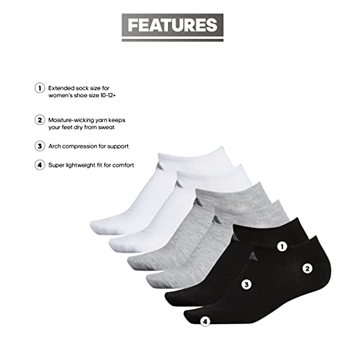 Image of adidas Womens Superlite No Show Socks (6-pair)